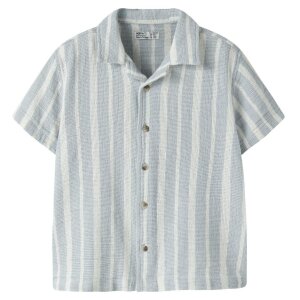 name it Hemd Streifen blau - blue fog