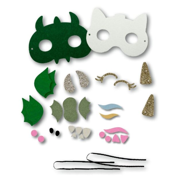 Coppenrath Mein kleines Bastelset: Filz-Masken - Einhorn / Drache