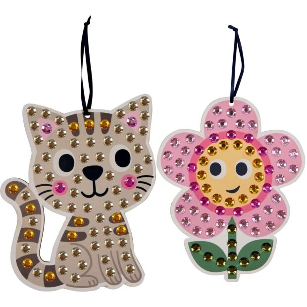 Coppenrath Mein kleines Bastelset: Diamond-Anhänger - Blume / Katze
