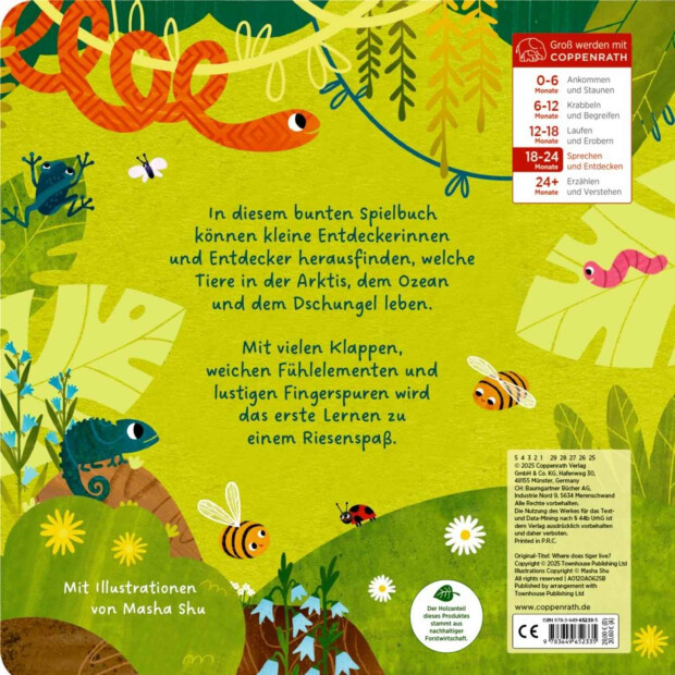 Coppenrath Kinderbuch - Komm, entdecke die Tiere! (Fühlen&begreifen)
