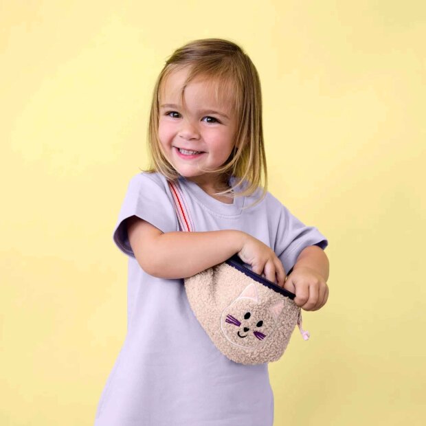 Lässig Teddy Bauchtasche Kinder - Tiny Team, Katze