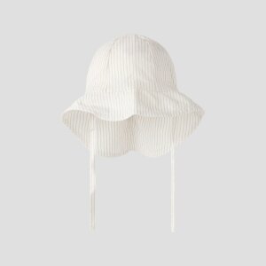 name it Bio Baumwoll Baby Mütze - Ringel Beige Creme