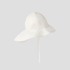 name it Bio Baumwoll Baby Mütze - Ringel Beige Creme