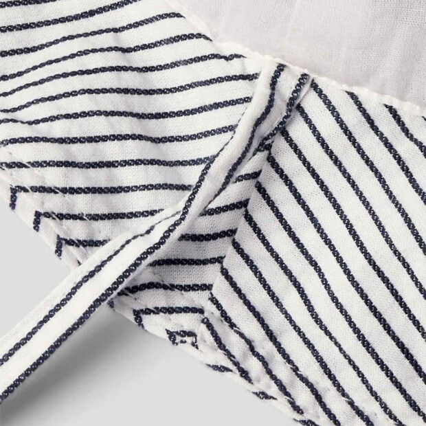 name it Bio Baumwoll Baby Mütze - Ringel Blau Creme