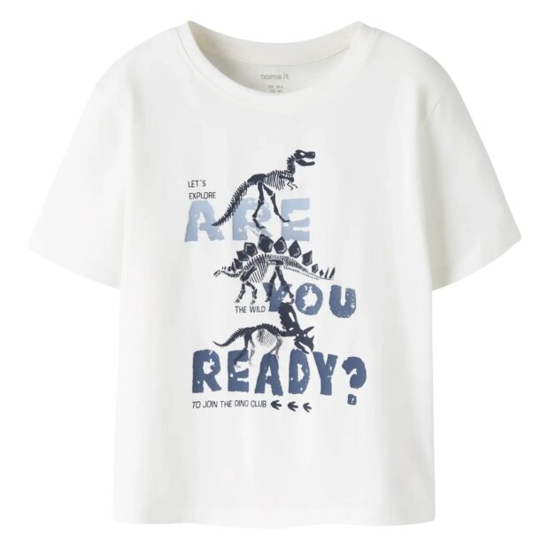 name it Top Kurzarm mit Box-Print Cloud Dancer