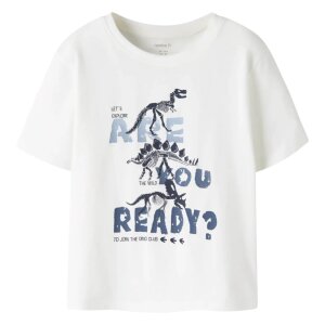 name it Top Kurzarm mit Box-Print Cloud Dancer