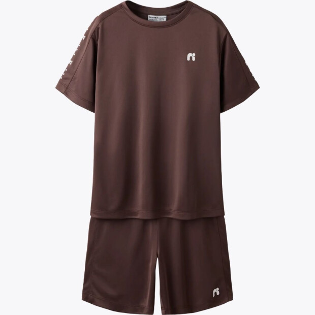 name it 2er Set T-Shirt und Shorts braun