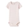 name it gerippter kurzarm Ringel Basic Body - Winsome Orchid