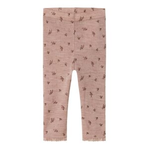name it Baby Hose Wolle Blumen Altrosa Shadow Gray Small...