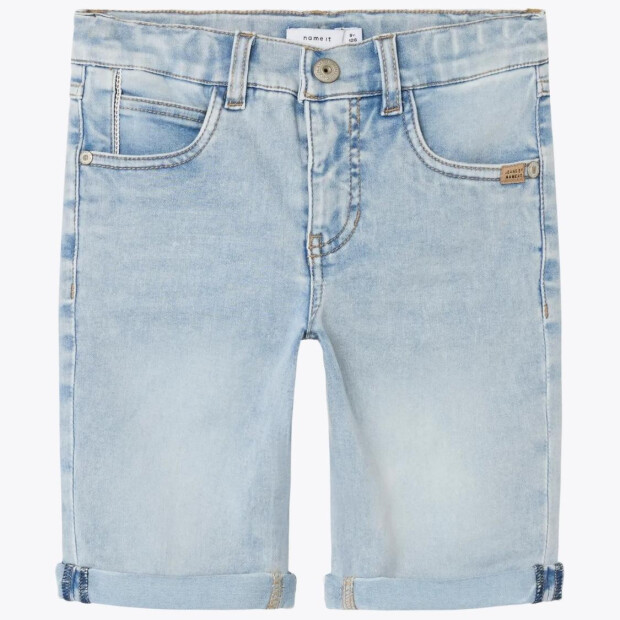 name it Jeans Shorts Light Blue Bleached Denim