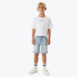 name it Jeans Shorts Light Blue Bleached Denim