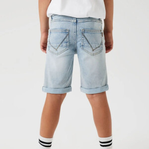 name it Jeans Shorts Light Blue Bleached Denim