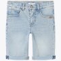 name it Jeans Shorts Light Blue Bleached Denim