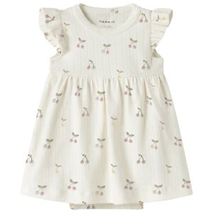 name it BodyKleid mit Kirschen cloud dancer