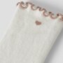 Lil Atelier Söckchen Herzchen mit Rüschchen - Coconut Milk Oxford Tan