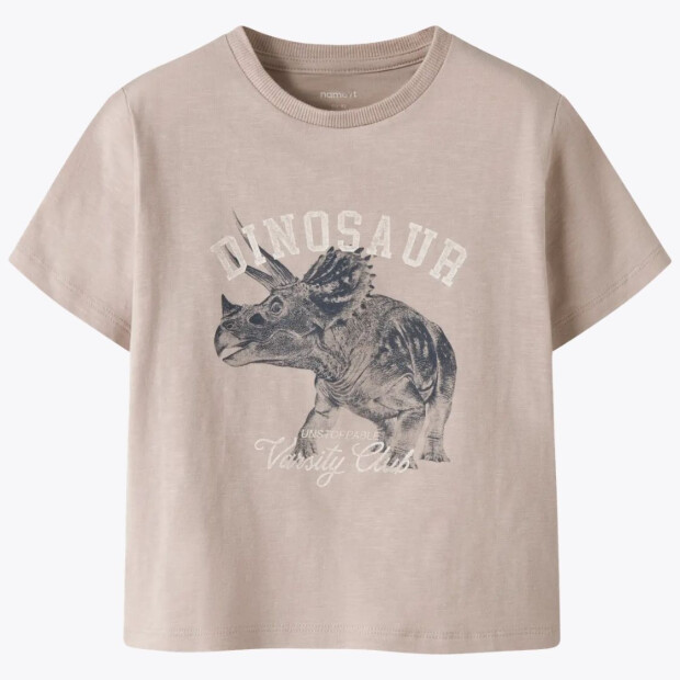 name it T-Shirt Dinosaurier beige - chateaugray