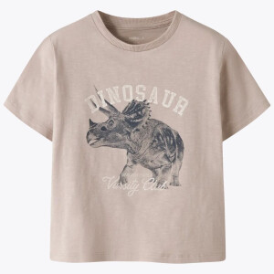 name it T-Shirt Dinosaurier beige - chateaugray