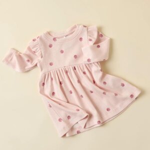 name it Langarm Kleid cradle pink