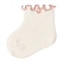 Lil Atelier Baby Söckchen Herzchen mit Rüschchen - Coconut Milk Misty Rose