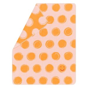 DF Babydecke - Happy Faces hellorange 70x90cm