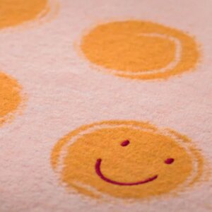 DF Babydecke - Happy Faces hellorange 70x90cm