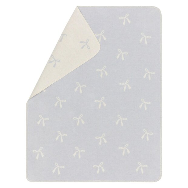 DF Babydecke - Schleifchen hellblau 70x90cm
