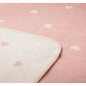 DF Babydecke - Herzen allover altrosa 70x90cm