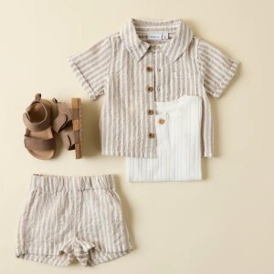 name it Bio Baumwolle Shorts - Chateau Gray Cloud Dancer