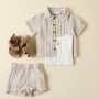 name it Bio Baumwolle Shorts - Chateau Gray Cloud Dancer