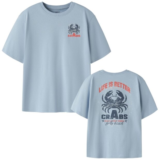 name it T-Shirt Krabbe blau - bluefogcrabs