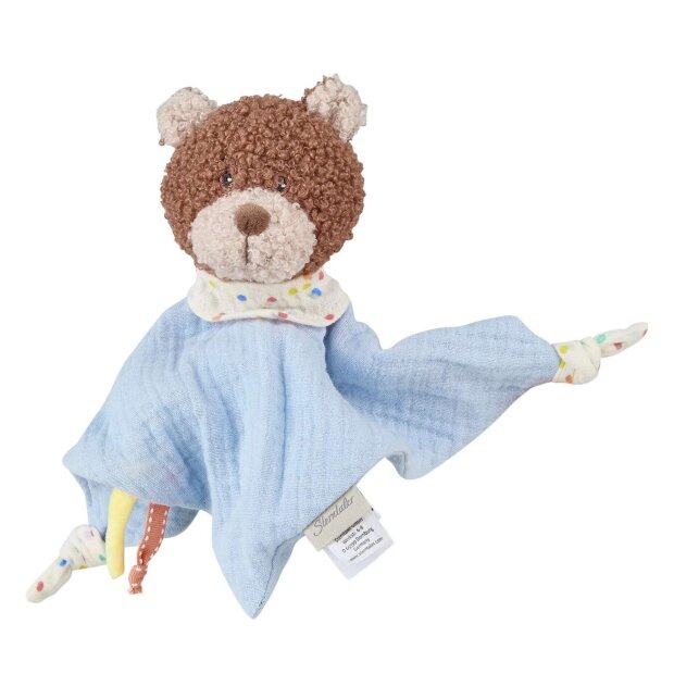 Sterntaler Musselin Schmusetuch Bär Bob 23cm - eisblau