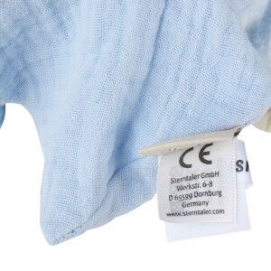 Sterntaler Musselin Schmusetuch Bär Bob 23cm - eisblau
