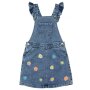 S.Oliver Jeans-Latzrock Blumen - blau