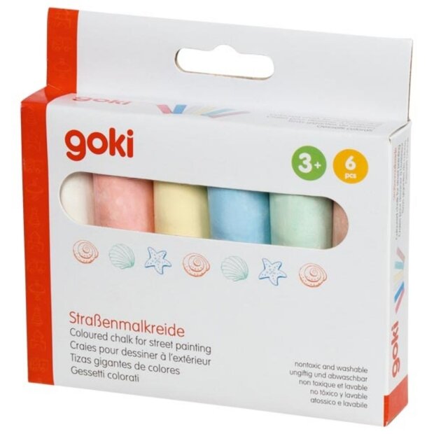 Goki Straßenmalkreide, farblich sortiert