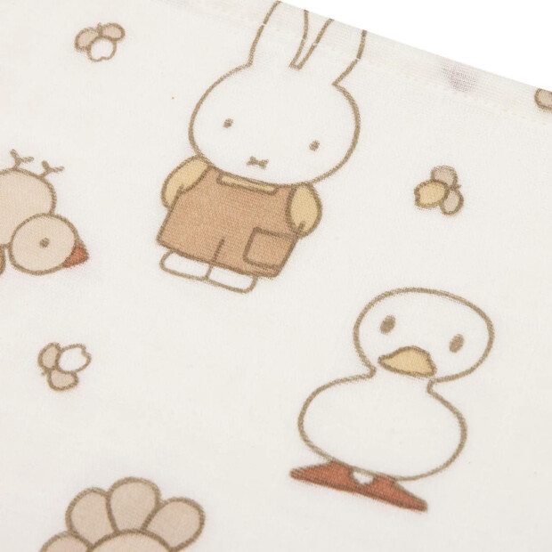 Jollein Spucktuch Hydrophill 70x70cm - Miffy Family Farm - 3 Stück