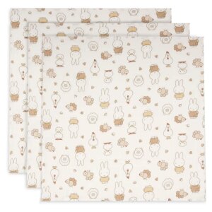 Jollein Spucktuch Hydrophill 70x70cm - Miffy Family Farm...