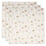 Jollein Spucktuch Hydrophill 70x70cm - Miffy Family Farm - 3 Stück