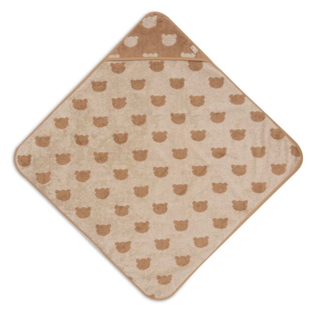 Jollein Kapuzenhandtuch Frottee 75x75cm - Teddy Biscuit