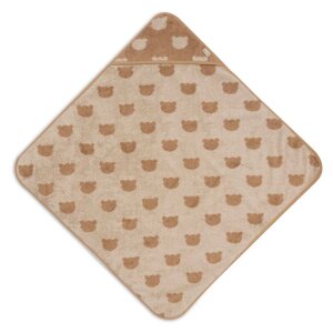 Jollein Kapuzenhandtuch Frottee 75x75cm - Teddy Biscuit