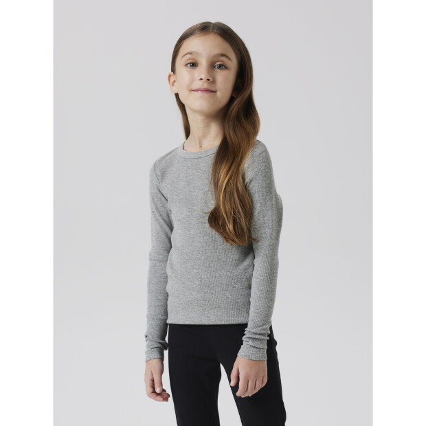 name it Langarm Top Grey Melange