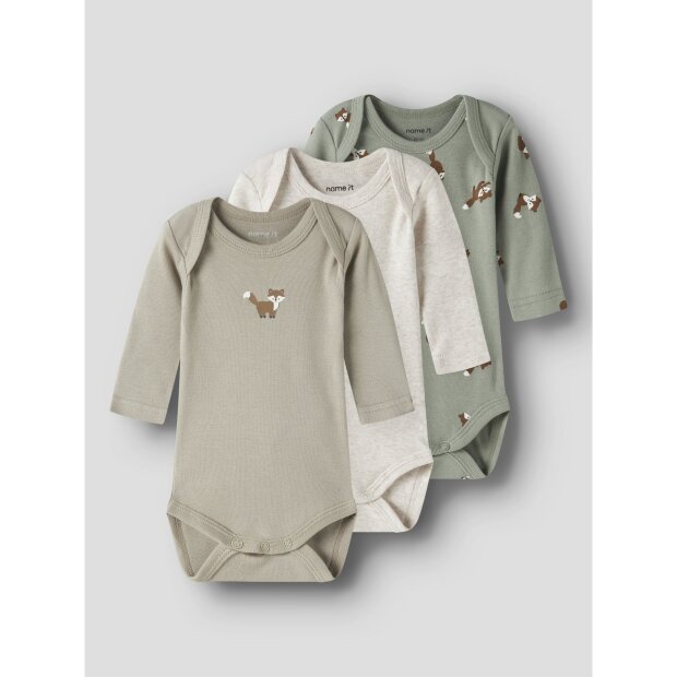 name it Body 3er-Pack Langarm Fuchs Shadow
