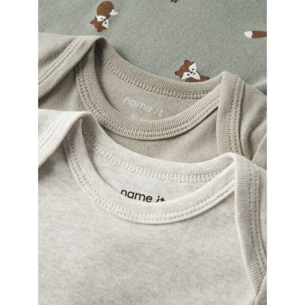 name it Body 3er-Pack Langarm Fuchs Shadow