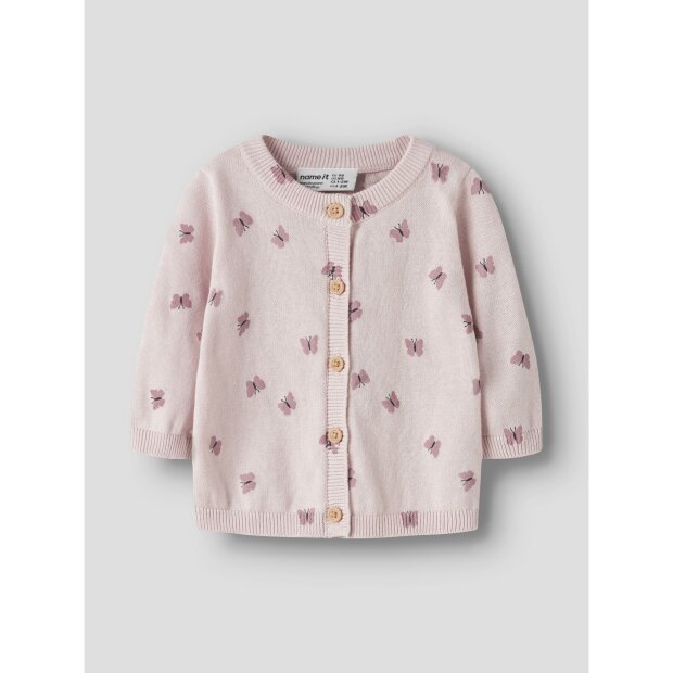 name it Strickjacke Schmetterling rosa Lotus