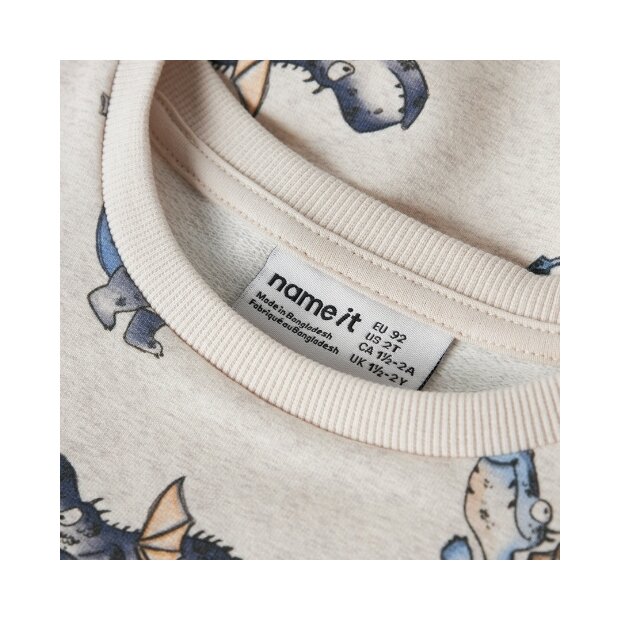 name it Langarm Sweatshirt Peyote Melange