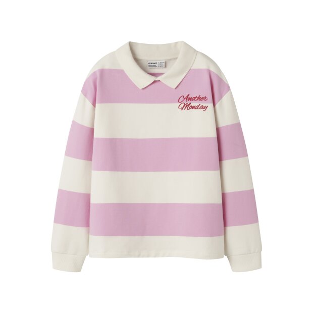 name it Polo Sweatshirt Langarm begonia pink
