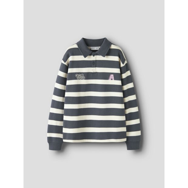 name it Sweatshirt Langarm Polo box Ombre Blue