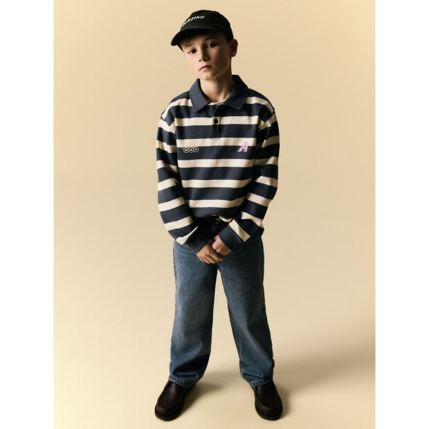 name it Sweatshirt Langarm Polo box Ombre Blue