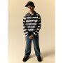 name it Sweatshirt Langarm Polo box Ombre Blue
