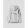 name it Sweatshirt mit langen Ärmeln in weiß mit Brustdruck Light Grey Melange