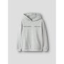 name it Sweatshirt mit langen Ärmeln in weiß mit Brustdruck Light Grey Melange